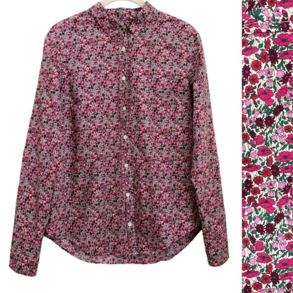 J CREW x LIBERTY | Floral Slim Perfect Shirt in Liberty of London Fabric Size 6